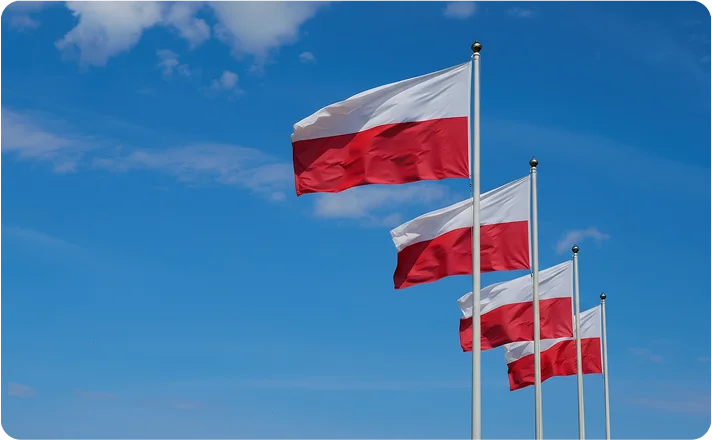 Umzug Poland Flags